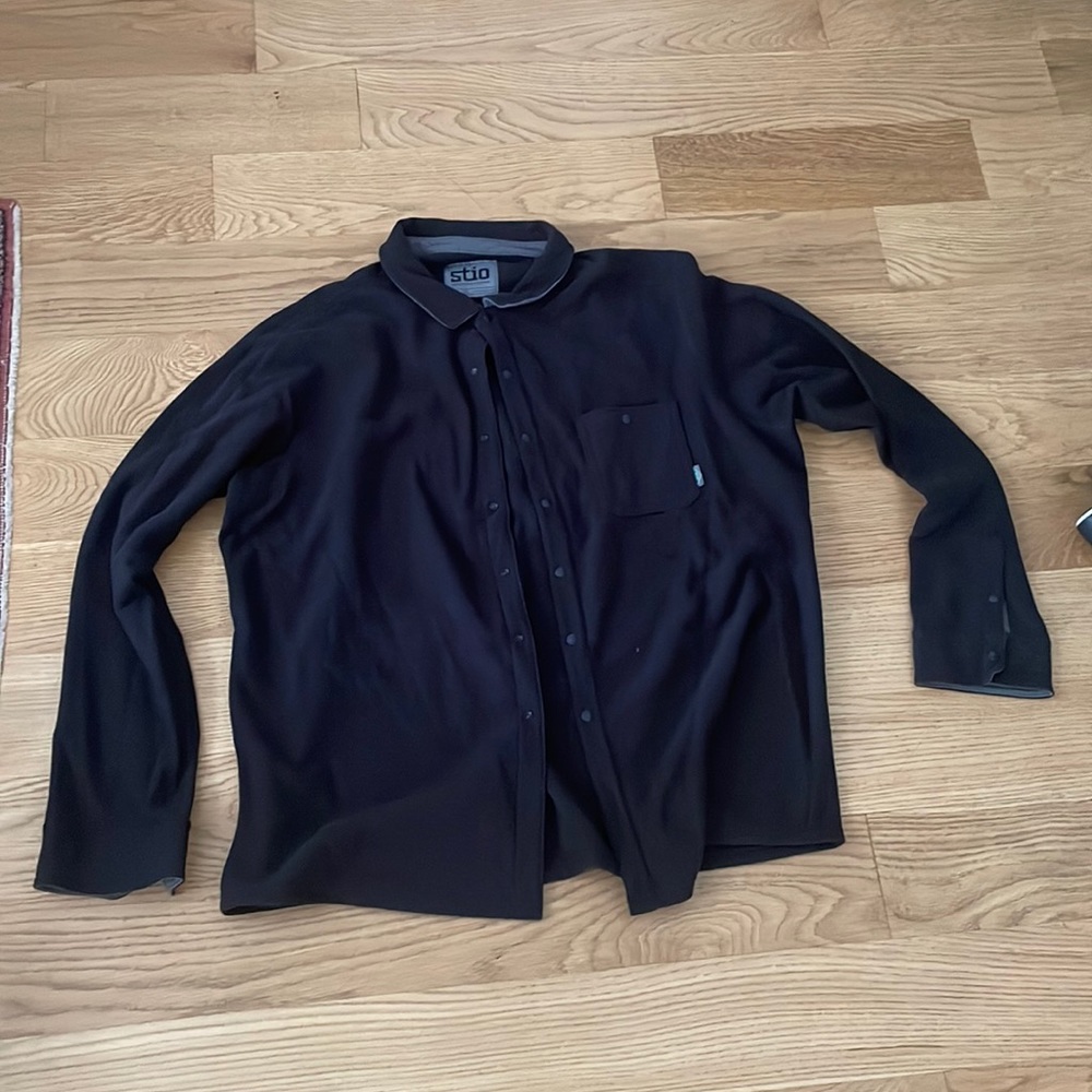 Stio Men's Black Fleece Snap Shirt Size 3XL